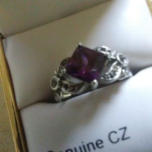 Ring, silver tone
